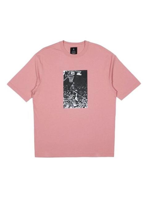 Jordan Air Jordan x Union LA Dunk Printing Sports Round Neck T-Shirt 'Pink' CZ1457-695