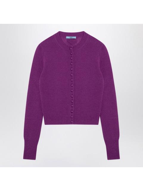 Prada Purple Cashmere Cardigan Women