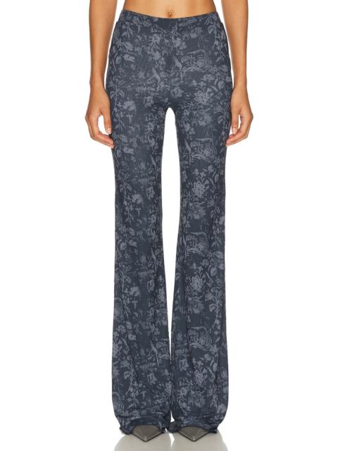 JADE CROPPER Flared Mesh Trouser