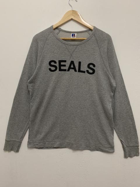 Other Designers Russell Athletic Seal Long Sleeve Shirt Grey Large