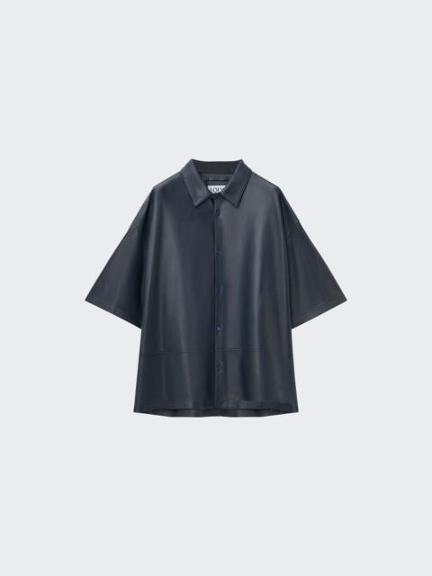 Loewe Nappa Lambskin Short Sleeve Shirt Dark Navy