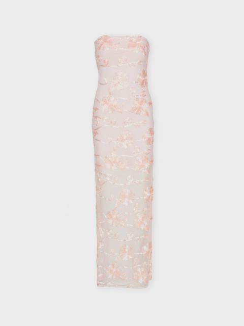 ROTATE Dress Flower Mesh Tube  Pink