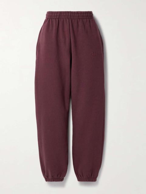Karter cotton-blend fleece track pants Burgundy