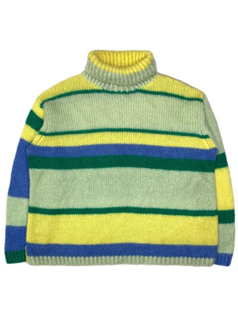 AW90 Colorful Oversized Striped Mohair Sweater