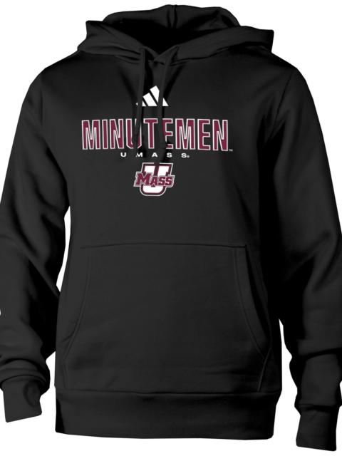 adidas adidas Men's UMass Minutemen Black Training Fleece Pullover Hoodie
