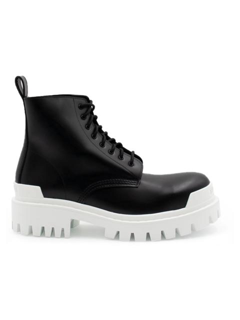 BALENCIAGA Balenciaga Strike Lace-Up Boot Black White