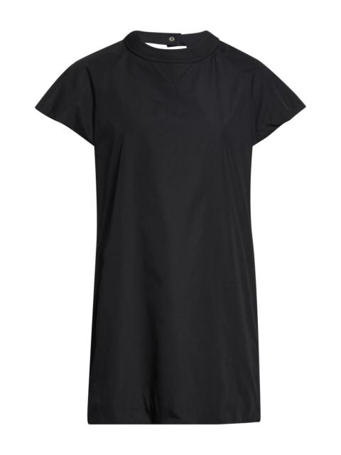sacai Sacai Poplin Sweatshirt Dress in Black at Nordstrom
