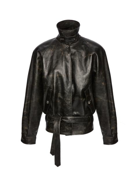 MAGDA BUTRYM Belted Leather Jacket black