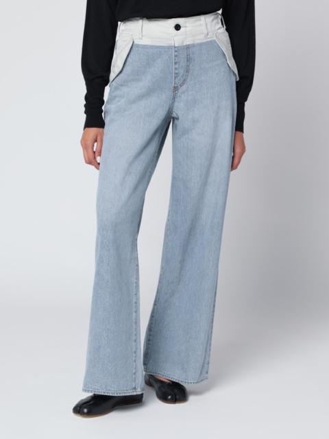 sacai Blue/light grey two-tone jeans