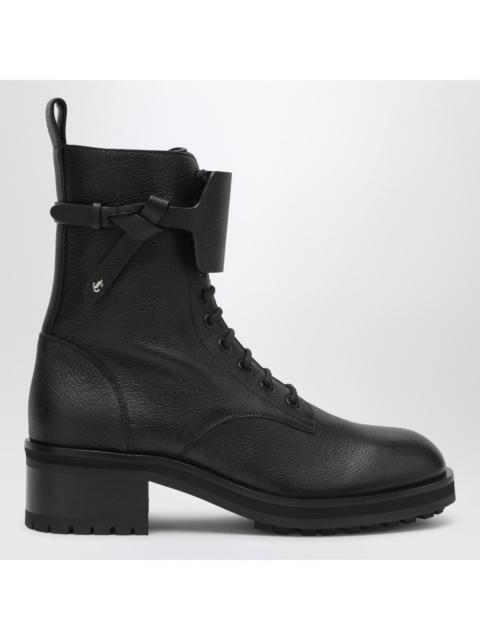 JIMMY CHOO Jimmy Choo Rosabel Flat Black Leather Ankle Boots Women