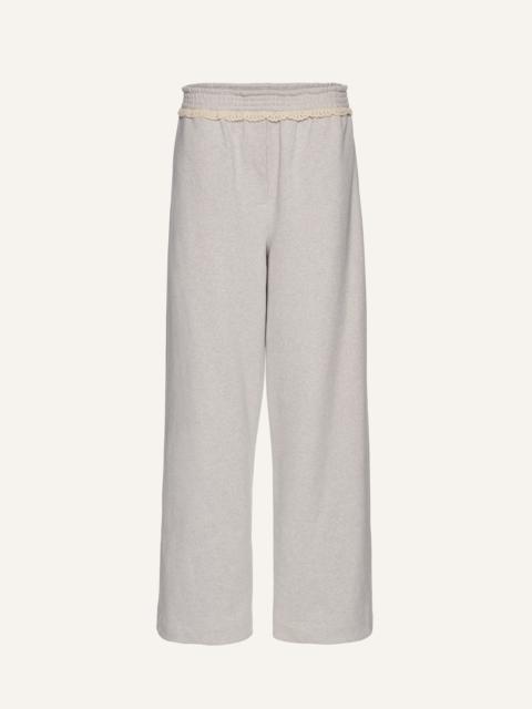 MAGDA BUTRYM Lace-detail sweatpants in grey