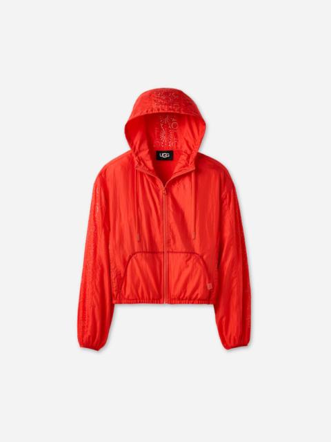 UGG ® Women's Chiara Full-Zip Hooded Jacket Tops in Lobster