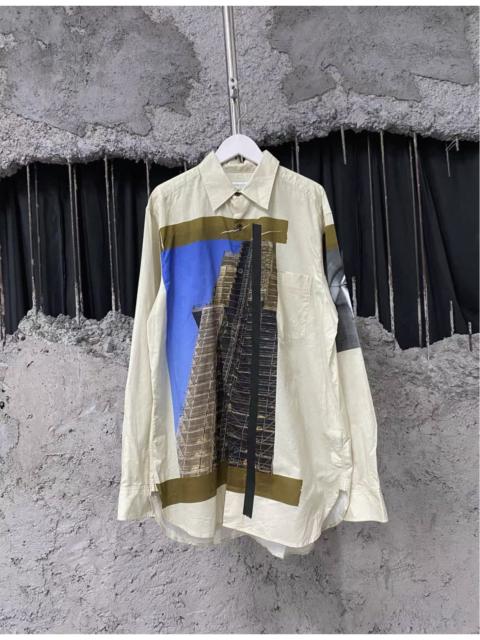 Dries Van Noten Dries Van Noten long-sleeved cannon tris beige shirt