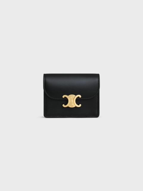 CELINE BUSINESS CARD HOLDER TRIOMPHE in SHINY CALFSKIN