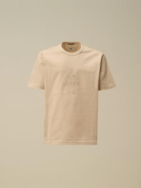C.P. Company Mercerized 30/2 Jersey Twisted Short Sleeve Logo T-Shirt
