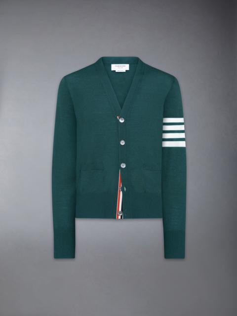 Thom Browne MERINO WOOL 4-BAR CLASSIC V-NECK CARDIGAN