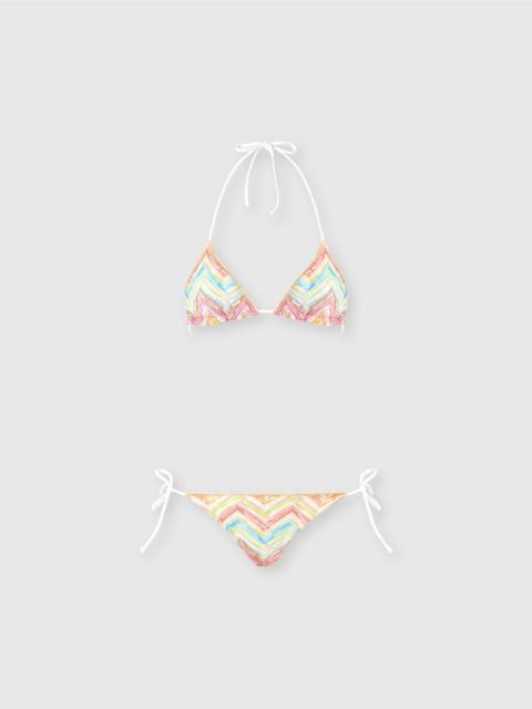 Missoni Triangle bikini in printed tulle