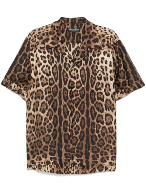 Dolce & Gabbana leopard-print silk shirt