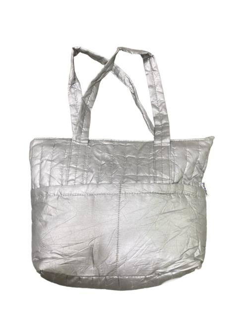Other Designers Plantation By Issey Miyake Silver Quilted Tote Bag