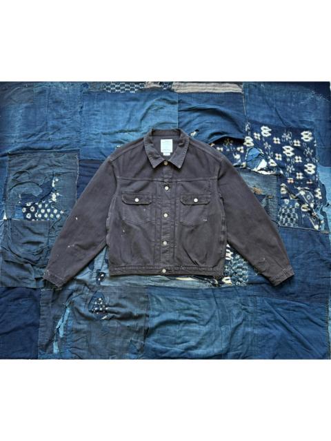 visvim VISVIM 22SS 101XX JKT CRASH DRY PIQUE – Washed/Distressed Jacket with Distressing and Paint Splatter