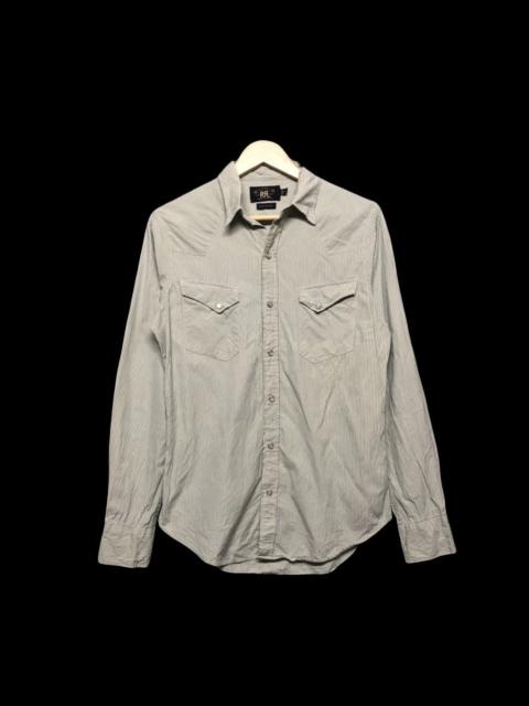 Other Designers Rare🍏RRL Ralph Lauren Striped Western Pearl Button Shirt