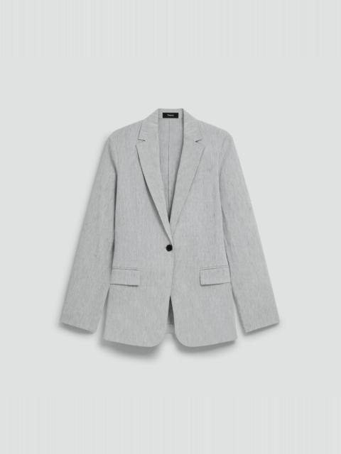 Theory Staple Blazer in Textured Linen