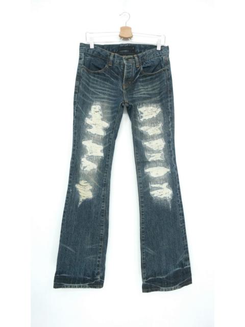 Other Designers Archival Clothing - Fire! FUGA Vintage Distressed Flared Jeans