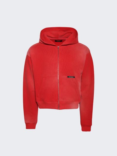 NAHMIAS Sunfade Boxy Zip Up Hoodie Sundace Cherry