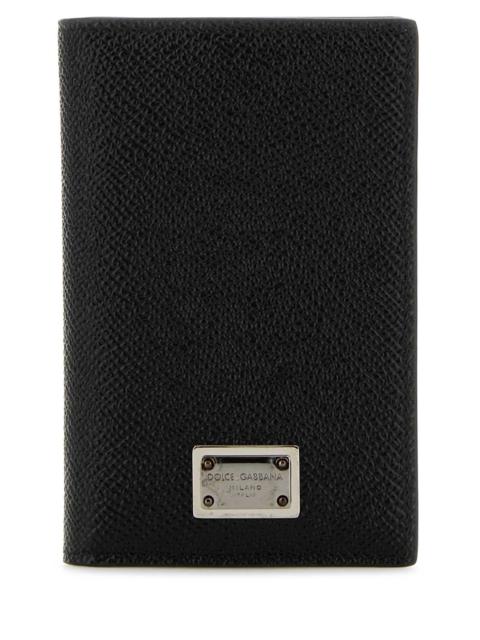 Dolce & Gabbana Dolce & Gabbana Men Black Leather Card Holder
