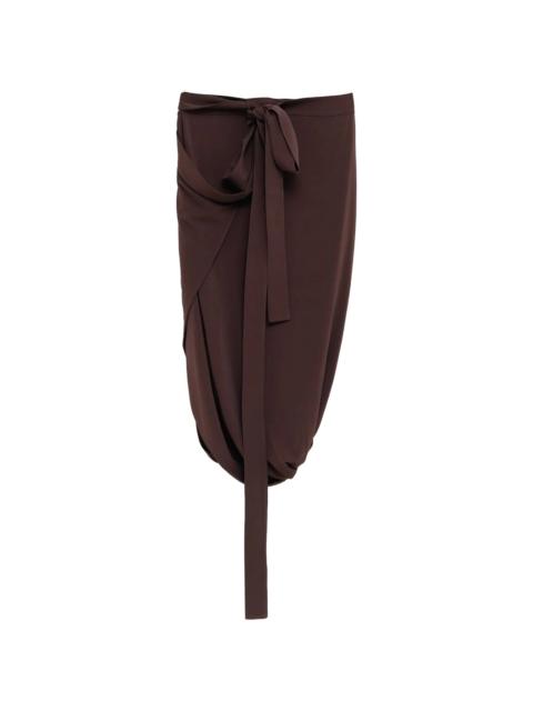 Lemaire Lemaire Tie-detail Draped Midi Skirt