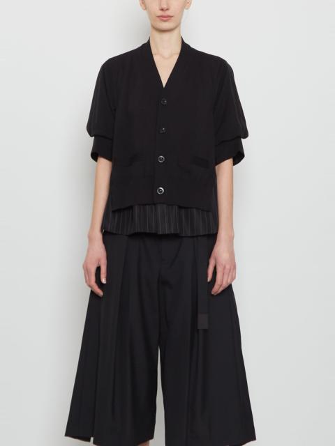 sacai Chalk Stripe x Cotton Knit Cardigan