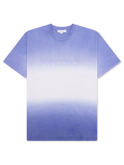 JW Anderson LOGO EMBROIDERY GRADIENT T-SHIRT - LAVENDER