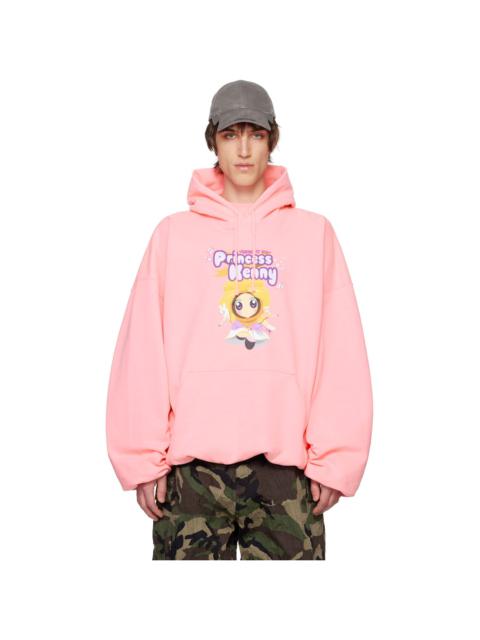 VETEMENTS Pink 'Princess Kenny' Cropped Boxy Hoodie | ssense