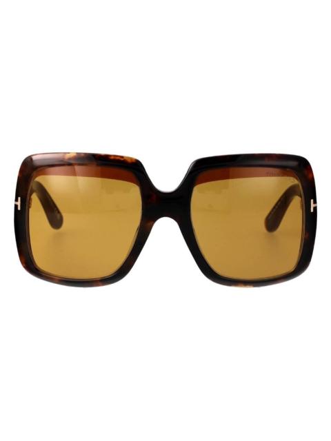TOM FORD Tom Ford Brown Square Ladies Sunglasses FT1194 52E 55