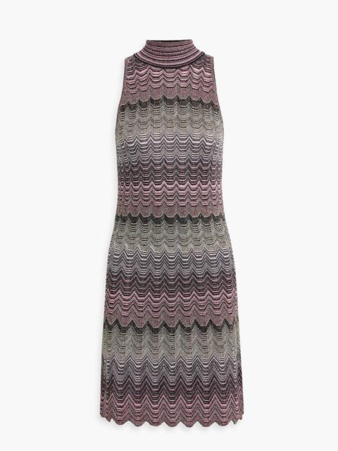 Missoni Metallic crochet-knit mini dress