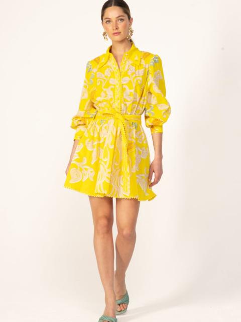 Poupette St Barth Mini Dress Conti - Yellow Ritual