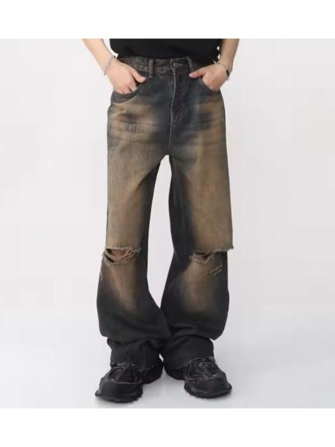 Other Designers Japanese Brand - Distressed Wide-Leg Denim Jeans – Bold Street Style