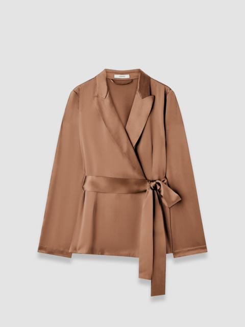 JOSEPH Archer Silk Satin Jacket