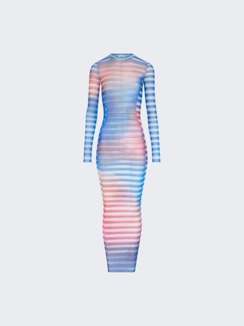 Jean Paul Gaultier Mesh Long Dress Air Print