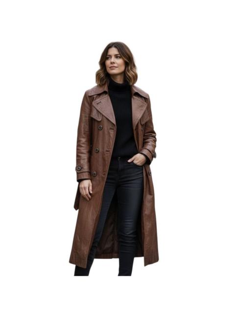 Other Designers Japanese Brand - Nobuo Boutique Japanese Leather Coat - Double Breasted, Rare