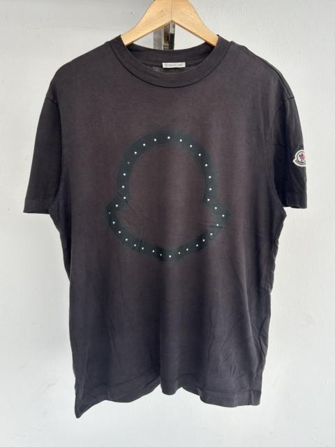 Moncler Moncler Black Faded Studded Logo Tee
