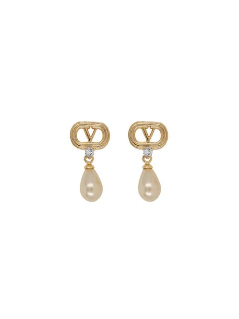 Valentino OVALETTE EARRINGS WITH PEARLS AND SWAROVSKI CRYSTALS