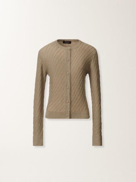 FABIANA FILIPPI Wool and silk cardigan with sequins