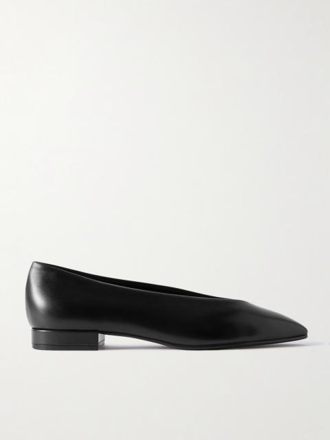 Loro Piana Rebecca Leather Point-toe Flats