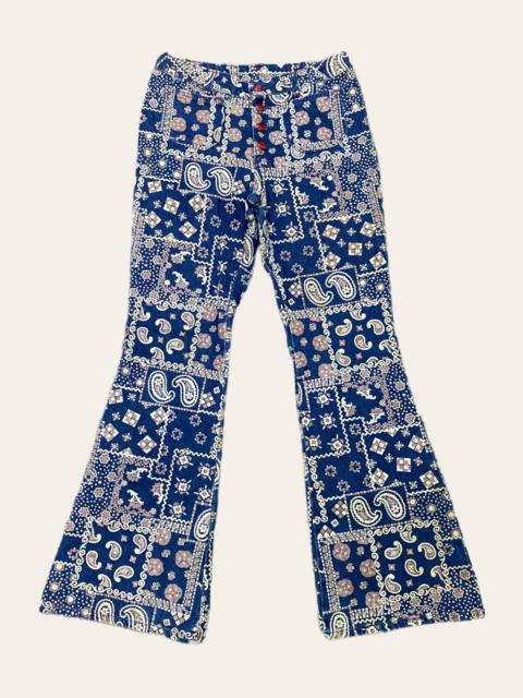 Other Designers VINTAGE PAISLEY FULLPRINTED BELL BOTTOM SCOVILL BUTTON DENIM