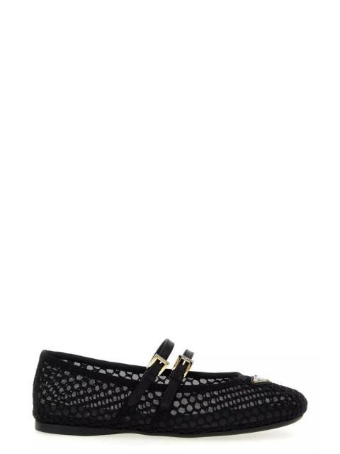 Prada Women Double Strap Ballet Flats