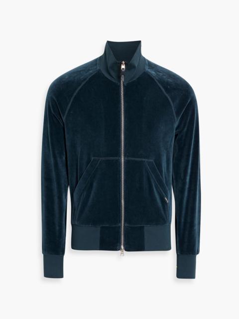 TOM FORD Cotton-blend velour track jacket