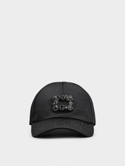 Roger Vivier Efflorescence Baseball Cap in satin