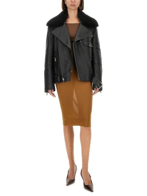 SAINT LAURENT Saint Laurent Women Leather Biker Jacket