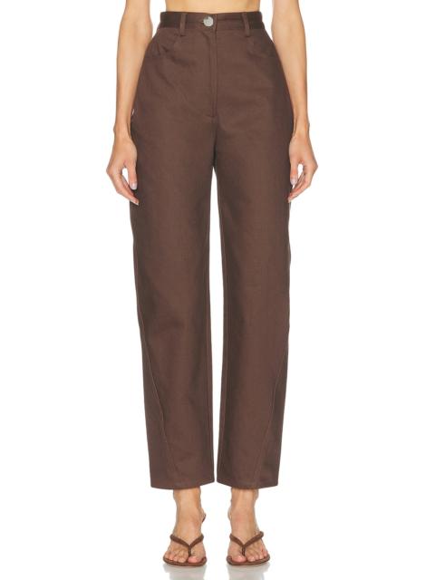 MATTHEW BRUCH High Waist Twist Seam Straight Leg